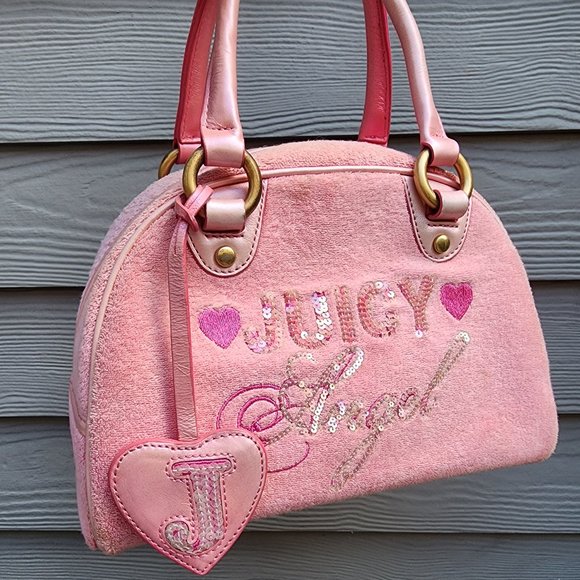Juicy Couture Handbags - Rare Authentic Juicy Couture Juicy Angel pink bowler Satchel handbag shoulderbag